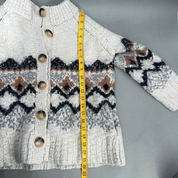 Vanessa Bruno Cardigan Womens Small Fair Isle Cottagecore Eclectic Grandpa Cozy - Picture 6 of 12